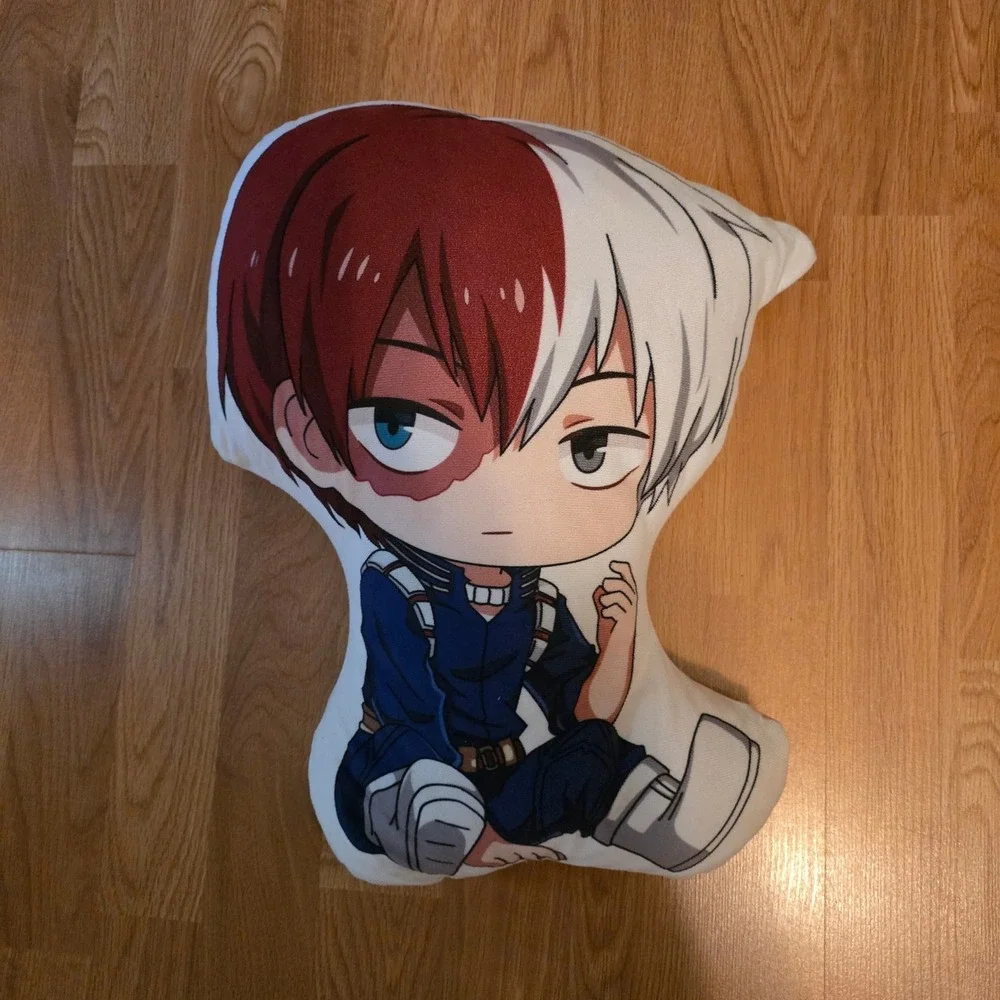 My Hero Academia Shoto Todoroki Chibi Plush Pillow Anime Decorative Cushion 16in